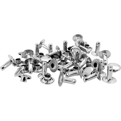 Rapid Tubular Textile and Leather Rivets - 3x8x9mm, Pack of 25 (1/5)
