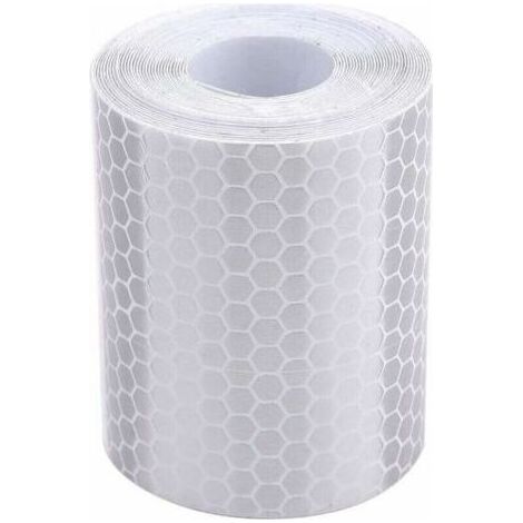 Ruban Réfléchissant - 5 cm x 3 m - Blanc - Pour Véhicules Routiers Et Équipements Extérieurs - 1 Pièce (1/4)