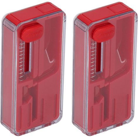 Lot de 2 poussoirs à billes explosives pour cigarettes, perles à la menthe poivrée, boîte de poussoirs, outils pour fumeurs DIY, rouge