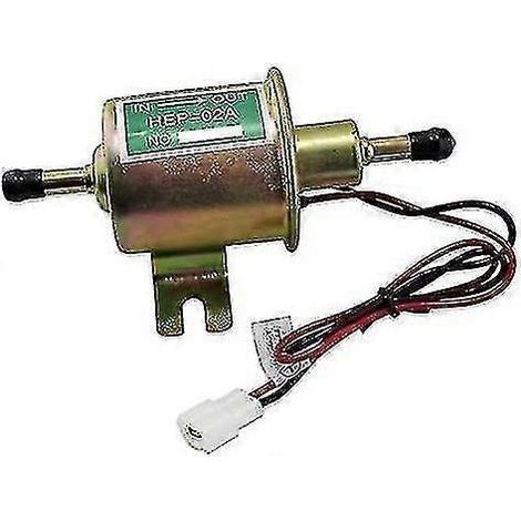 Pompe à carburant électrique universelle robuste 12 V, en métal, basse pression, fixation par boulon, câble en ligne, pour essence et diesel Hep-02a (1/3)