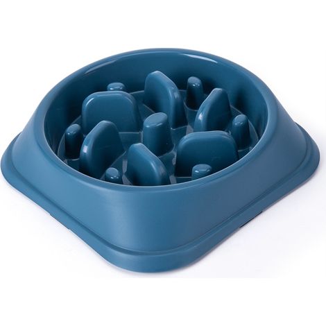 Gamelle anti-dérapante Maze pour animaux - favorise une alimentation saine et une digestion lente - bleu foncé (1/5)