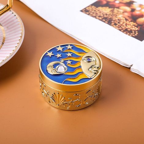 Vintage Schmuckkästchen, goldene Schatztruhe, handgefertigtes Geschenk, Schmuckkästchen (1/5)