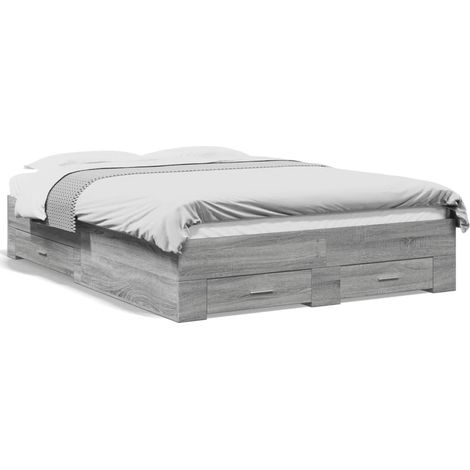 Maison Exclusive - Giroletto Cassetti Grigio Sonoma 120x200 cm Legno Multistrato