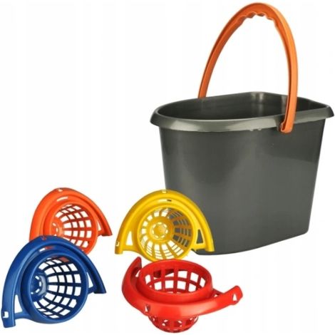 Seau à serpillière avec essoreuse, couleurs assorties, 10 l