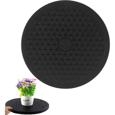 Plateau Tournant Universel,Solide Plateau Tournant à 360°,Support Pivotant Résistant,Tourne-Disque Rotatif pour Plantes en Pot Haut-Parleurs Ordinateurs Portables Moniteurs (25cm) (1/5)