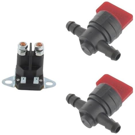 Relais De Démarreur - Pièce De Remplacement Adaptable Pour Modèles Tondeuse Castelgarden & 6033 Robinet à essence adaptable pour Briggs & Stratton (1/4)