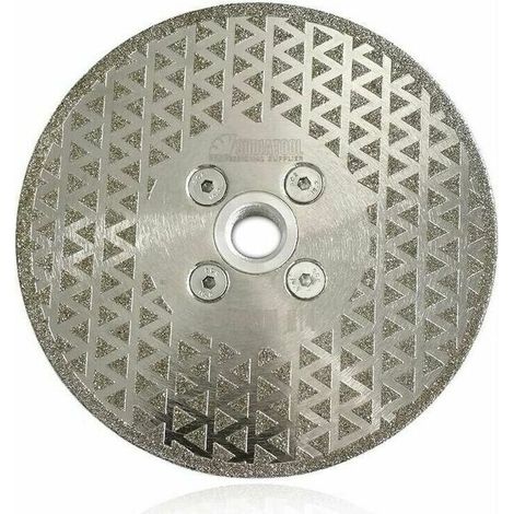 Lame de scie diamantée, disque galvanisé double face de 125 mm pour couper et meuler les carreaux de marbre, granit, pierre (filetage M14) (1/4)