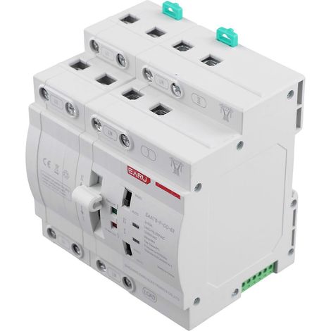 EARU ATS 4P 63A Automatischer Umschalter für zwei Stromversorgungen, 220V 4P Notstrom-Umschalter (2 Stück) (1/5)
