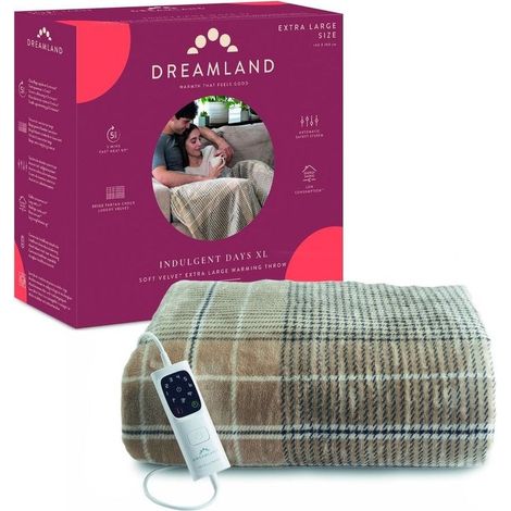 DREAMLAND CALDO PLAID TERMO COPERTA ELETTRICA 180x140 LAVABILE IN LAVATRICE 26051