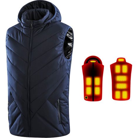 Gilet riscaldato con connessione USB per uomo e donna. Gilet termoregolante con cuscinetto riscaldante integrato, ideale per attività all'aperto come lavori in giardino, sci, escursionismo e campeggio