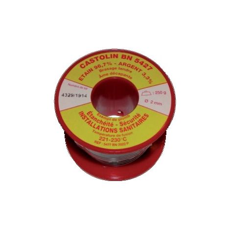 Bobina BC5427 - saldatura morbida senza piombo lega stagno/argento 3,5% (1/2)