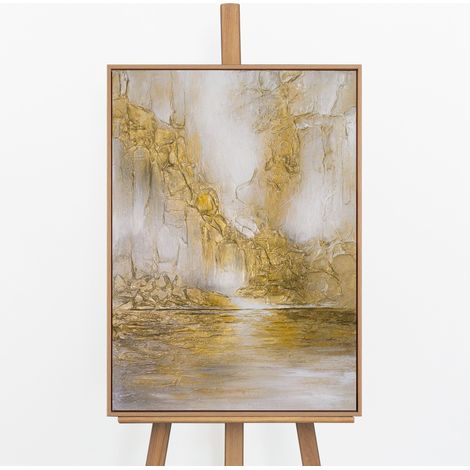 Gemälde Sanftes Leuchten Rahmen Eichefarben 70x50 cm (1/5)