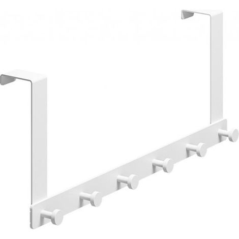 Metall Türgarderobe 6 Türhaken Weiß Türhaken Türhänger Garderobe Türhänger Organizer Türhänger Garderobe für Handtücher und Kleidung Wandgarderob (1/5)