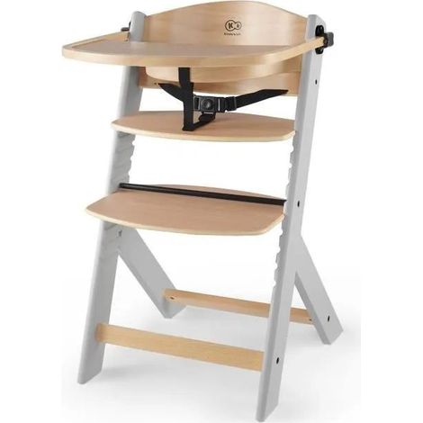 Kinderkraft Enock Chaise Haute Bébé Bois Naturel (1/3)