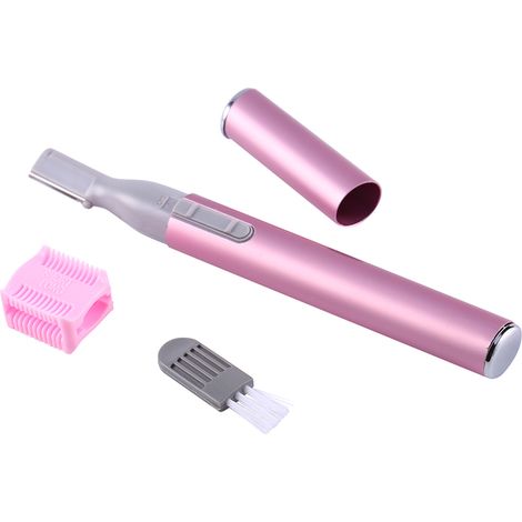 Tondu électrique portable rose pour visage sourcils corps, rasoir épilateur beauté femme rechargeable (1/5)