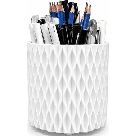 Porte-stylo de bureau rotatif – Design à 5 compartiments – Élégant et attrayant – Convient aux femmes et aux filles – Idéal pour une utilisation au bureau ou à la maison (1/5)