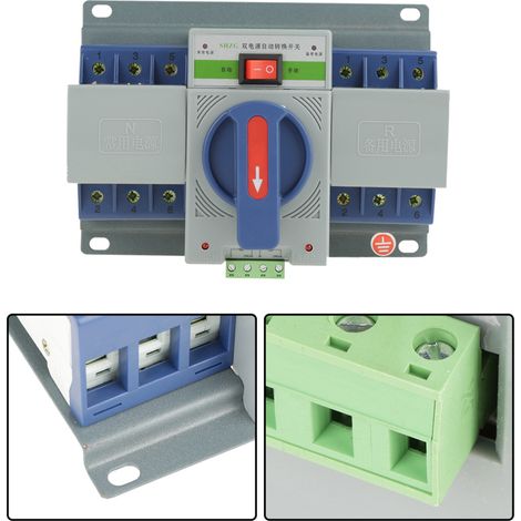 1 disjoncteur à transfert automatique intelligent double alimentation triphasé 400 V 63 A (1/5)