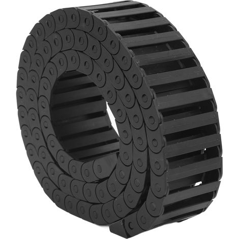 Nylon-Schleppkette, 1 m lang, hohe Festigkeit, PA66-Temperaturbeständigkeit, schwarze Kabelträgerkette für CNC-Maschinen (1/5)