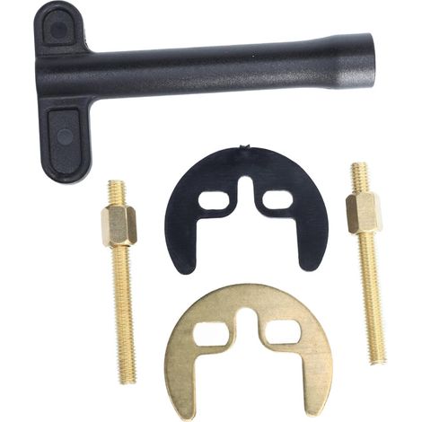 Pièce en cuivre SOLUSTRE en forme de fer à cheval pour robinet de lavabo, facile à utiliser grâce à sa surface lisse, pour salle de bain (1/5)