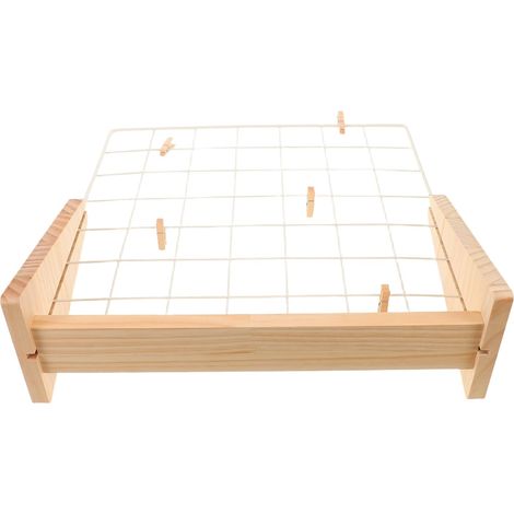 Présentoir à Grille Métallique avec Base, Petit Support de Table Multifonction pour Exposition Photos et Bijoux, Panneau à Grille Robuste pour Décoration Murale et Affichage (1/5)