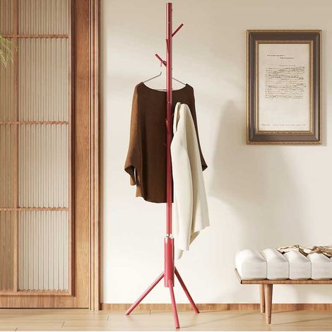 Porte-manteau sur pied Kassie Ø48 x 174 cm Rouge / Métal (1/5)