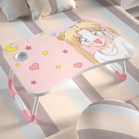 Tablette pliable pour ordinateur portable motif cartoon, support de lit réglable, bureau pliant mignon 60x40x28cm, usage domestique, modèle 4