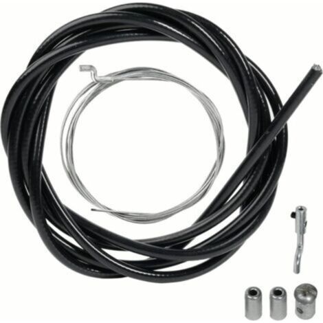 Câble d'Accélérateur pour Tondeuse à Gazon 1.5mm, avec Embout en Z et Serre Câble Kit de Réparation Universel pour Débroussailleuse et Motoculteur​