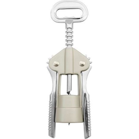 21481 Ouvre bouteille, tire bouchon, ouvre bouteille de vin, tire bouchon à levier, tire bouchon professionnel, decapsuleur biere, Acier galvanisé, 22,9 x 7,5 cm (1/4)