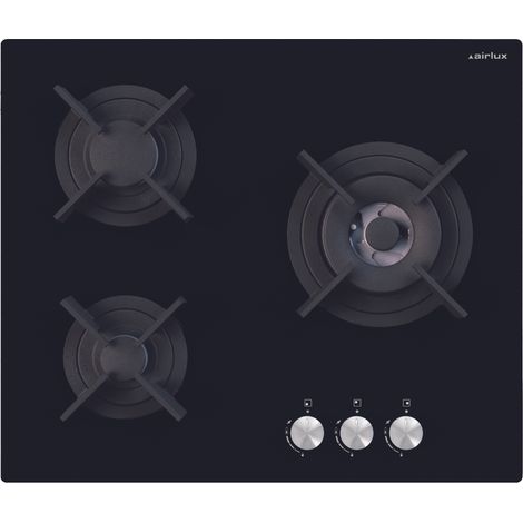 piano cottura a gas 60cm 3 fuochi 6150w nero - AV635HBK - Airlux