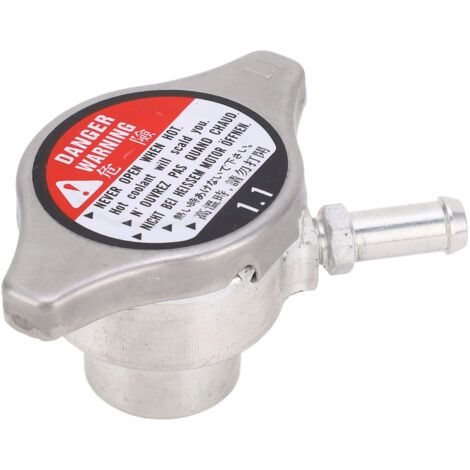 Cuello de llenado de radiador soldable, 32 mm, 1,25 pulgadas, con tapón de 1,1 bar, cuello de llenado de aluminio para la mayoría de los coches. (1/5)