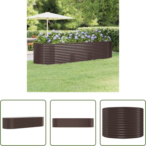Pflanzkübel -  Hochbeet Verzinkter Stahl 322x100x68 cm Braun (1/5)