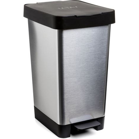 Tatay Cubo basura pedal 25Lt Smart Teel gris (1/4)