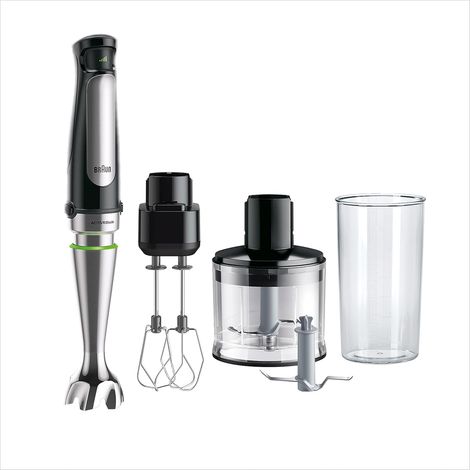 Mixeur Plongeant 1000W avec Hachoir 500ml Noir (1/5)