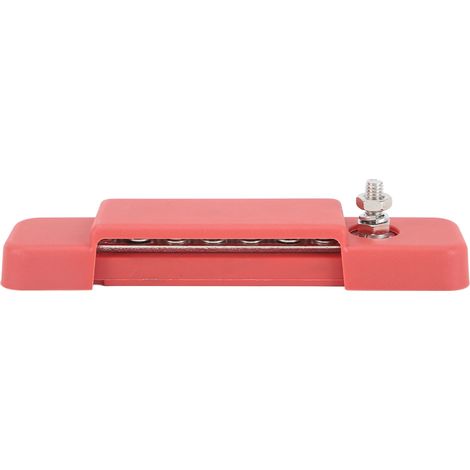 Lot de 12 Borniers de Distribution de Puissance avec Couvercle, Barre Omnibus pour Voiture et Bateau, Rouge (1/5)