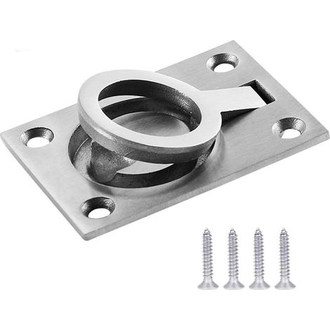 Anneau De Traction Carré En Acier Inoxydable Marine Poignée De Traction d'Ascenseur La Poignée Acier Inoxydable Poignée De Trappe Bateau Avec Quatre Vis De Montage Pour Portes Et Planchers De Cabine