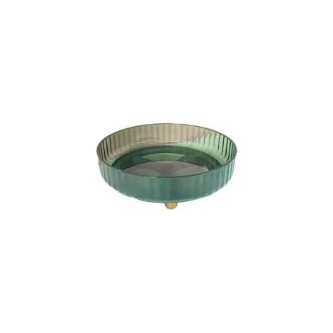 360° drehbare Aufbewahrungsschale – Lebensmittelecht – 28 cm Durchmesser – Transparentgrün (1/5)
