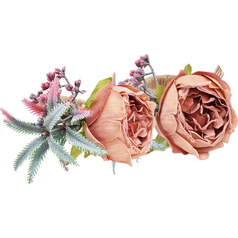 Stück Innovativer Serviettenringhalter mit Blumenmuster für Hotel und Restaurant, Rosa (1/5)