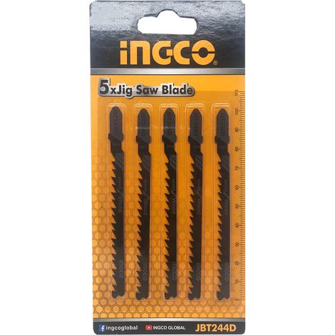 Set 5PZ Lame Ricambio 74mm Per Legno Seghetto Alternativo 6TPI INGCO (1/4)