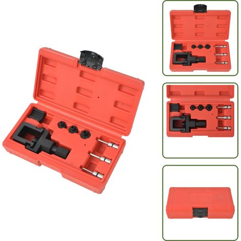 The Living Store Kit de disjoncteur et de rivetage de chaîne moto 8 pcs - Outil de chaîne (1/5)