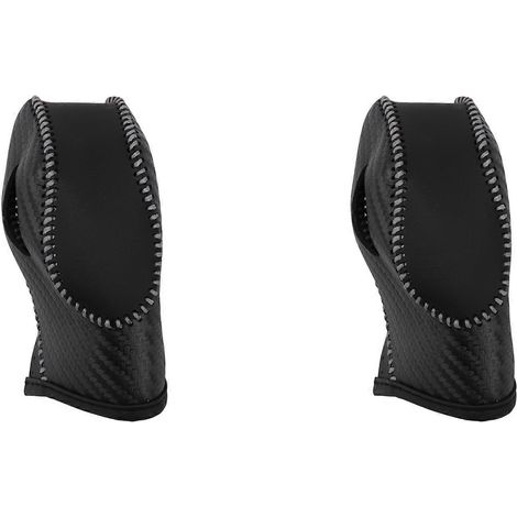 Lot de 2 couvre-pommeaux de levier de vitesse blancs aspect carbone en polyuréthane pour Ford EcoSport, Escape, Fusion, C-Max Energi Wagon, Fiesta et Focus. (1/5)