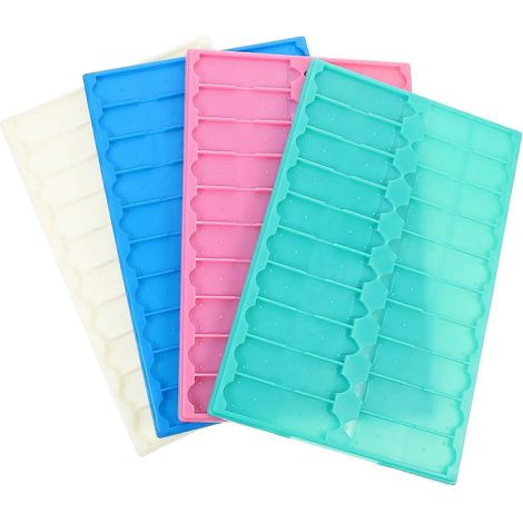 Lot de 4 plateaux de rangement pour lames de microscope en plastique d'une capacité de 20 lames (couleur aléatoire)-30x19.5cm-Random Color