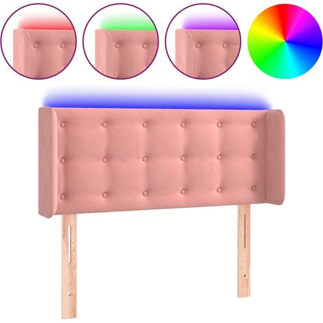 Maison Exclusive - Testiera a LED Rosa 103x16x78/88 cm in Velluto
