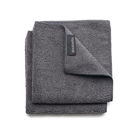 Brabantia Sink Side Set 2 Panni Pulizia, Microfibra, Dark Grey (1/3)