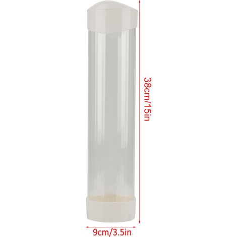 Papier-/Plastikbecherspender für 60-80 Becher mit Ein-Knopf-Bedienung (weiß) (1/5)