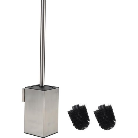 Brosse WC en Nickel brossé avec Montage Mural - Support de Brosse WC carré en Acier Inoxydable 304 (1/5)