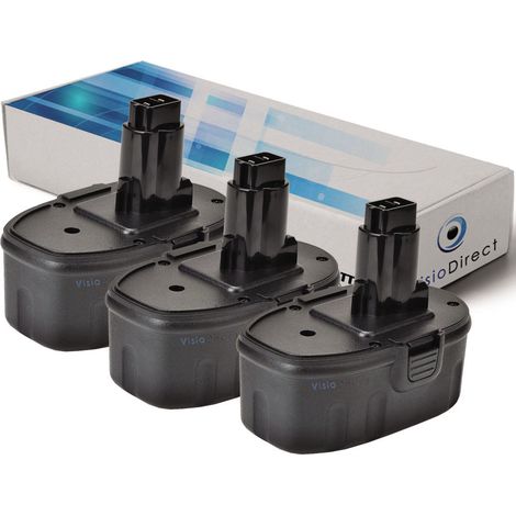 Lot de 3 batteries pour DEWALT DW935K scie circulaire 3000mAh 14.4V