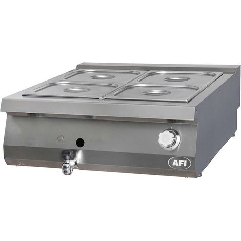Bain-marie gaz - gamme 900 - 4 x gn 2/3 - AFI COLLIN-LUCY