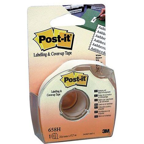 Ruban de masquage Papier 3M SCOTCH 658H, 25.4mm x 18m, Blanc ( Prix pour 1 )