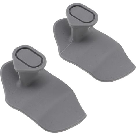 Lot de 2 poignées de musculation ergonomiques antidérapantes en silicone, grises, idéales pour l'haltérophilie et le fitness. (1/5)