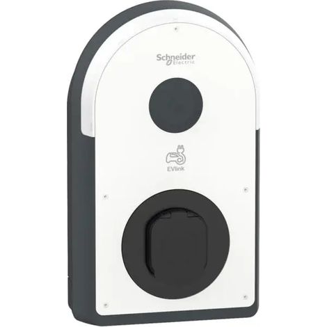 Schneider Pro AC Wallbox, 22kW, Toma de corriente T2S MID, 6mA, IP55, IK10, Lector NFC/RFID, EVB3S22N40M